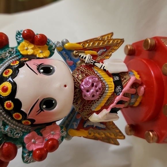 Chinese Bobblehead Beijing Peking Opera Doll - Picture 7 of 8
